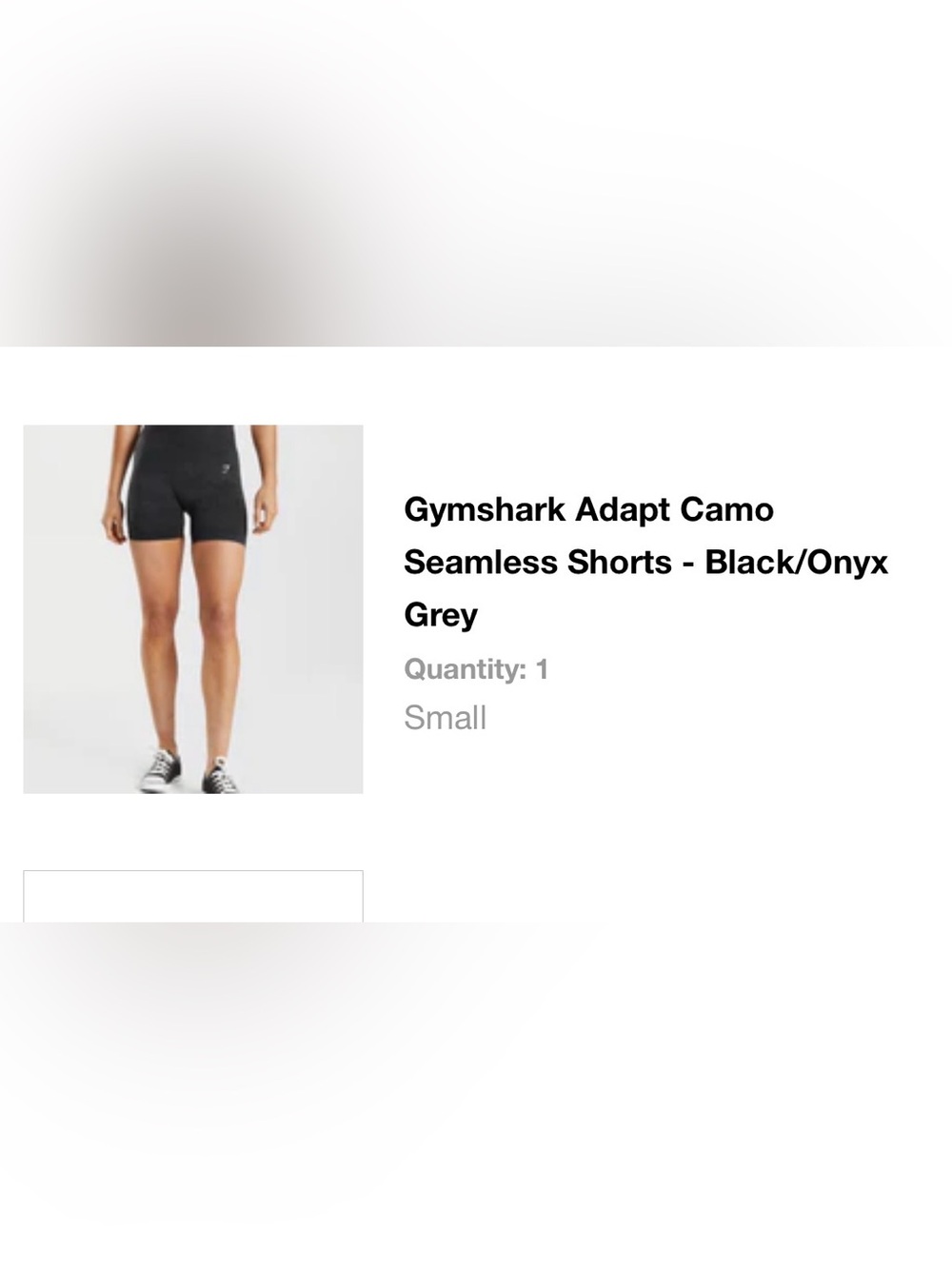Gymshark Adapt Camo Seamless Shorts in grey/black